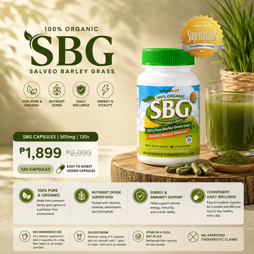 Salveo Barley Grass bottle with 120 capsules